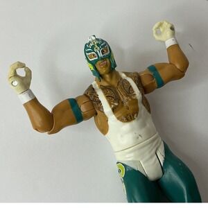 Rey Mysterio Used WWE Action Figure Toy Wrestling Mattel 2017 Green White